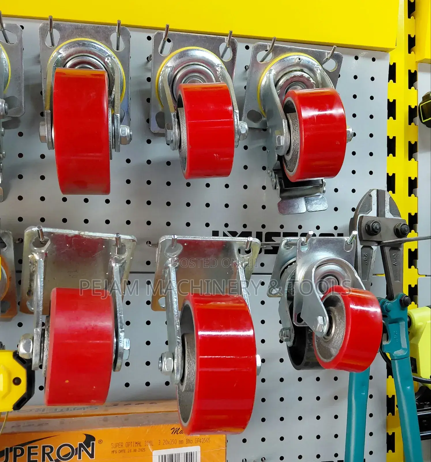 Pu Red Swivel Castor Wheels