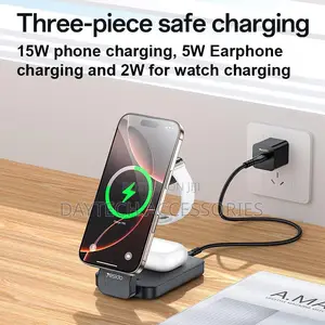 Yesido Ds26 15w 3-in-1 Magnetic Wireless Charging Station.