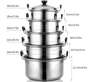 10 Pieces Stainless Steel Cooking Pots