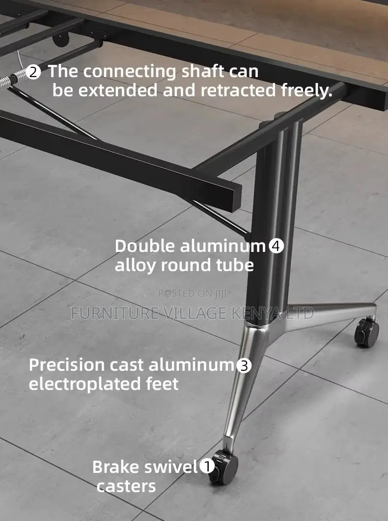 2400mm Modern Folding Brown Conference Table