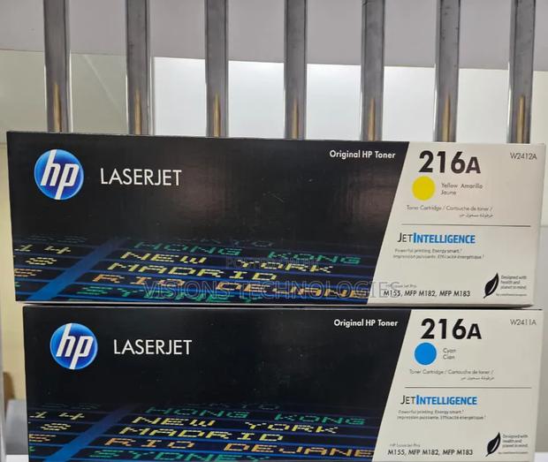 Cyan and Yellow 216a Hp Toners on Offer