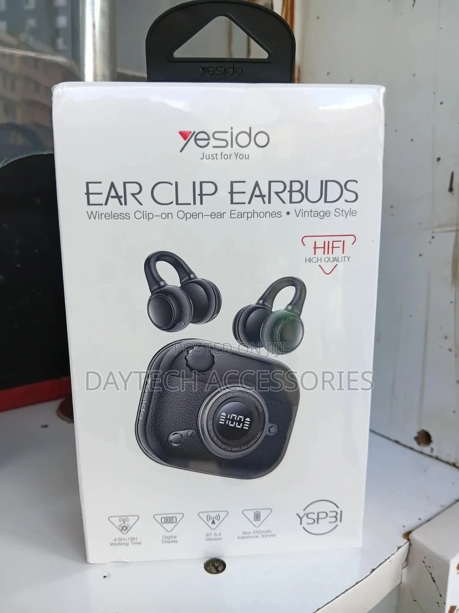Yesido Ysp31 Open-Ear Clip-on Wireless Bluetooth Earphone Set.