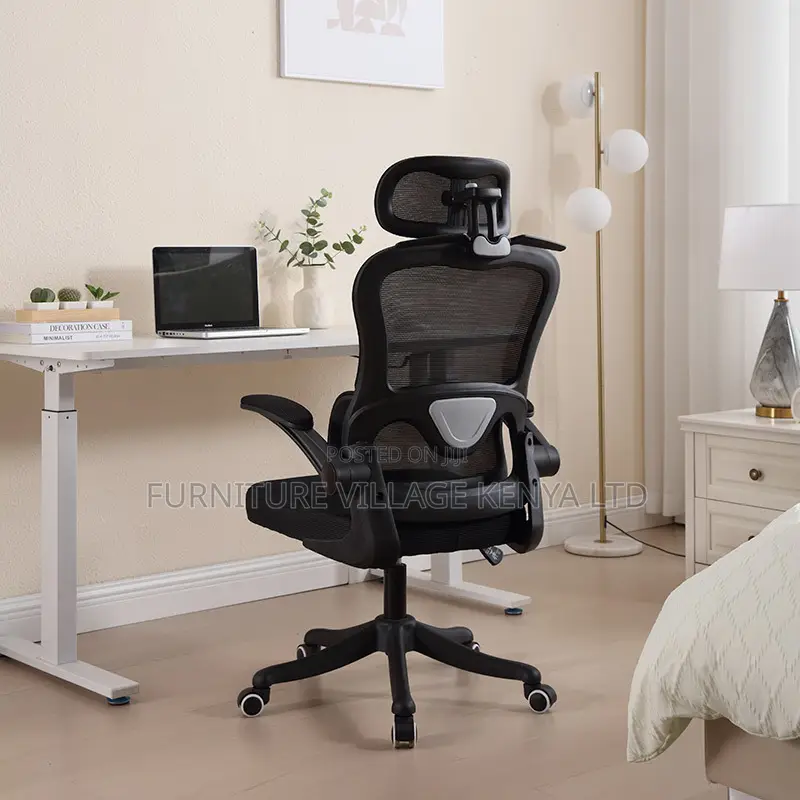 Black Ergonomic High-Back Adjustable Home Seat