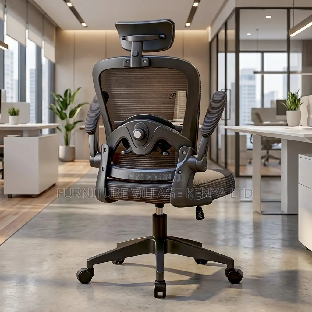 Black Ergonomic High-Back Adjustable Home Seat