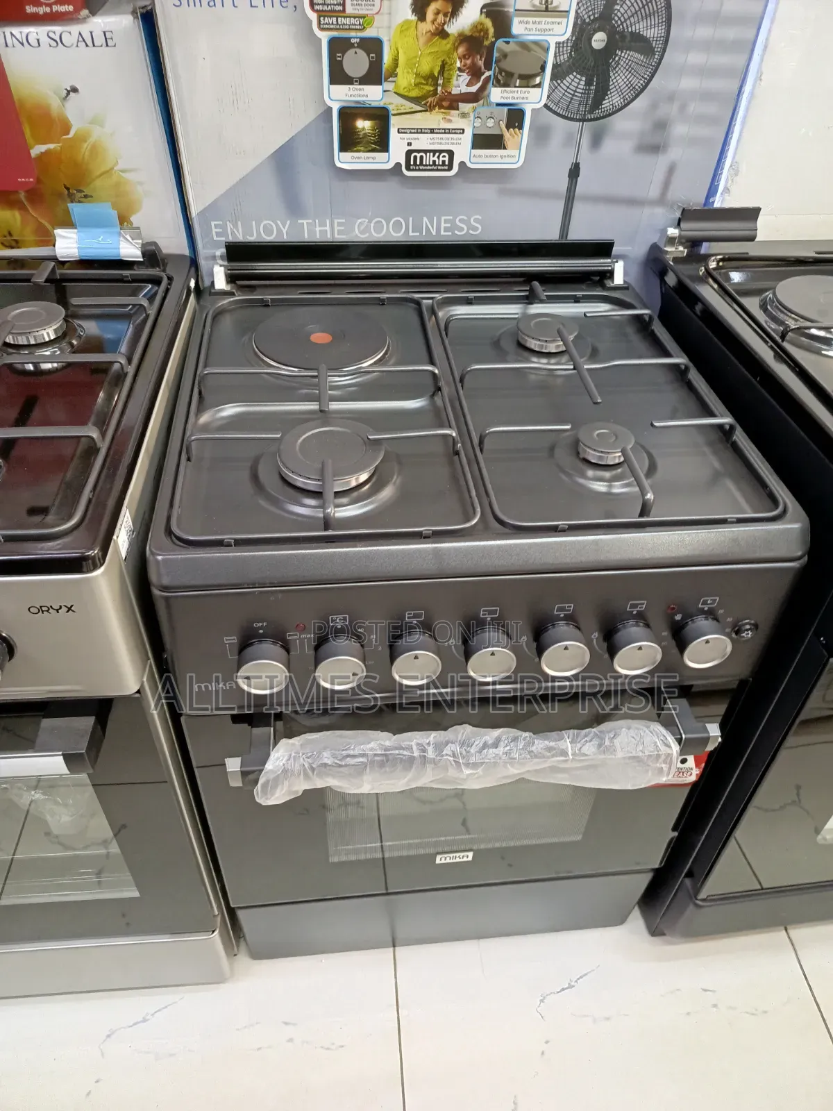 60by60cm Standing Cooker Mika 3g 1e