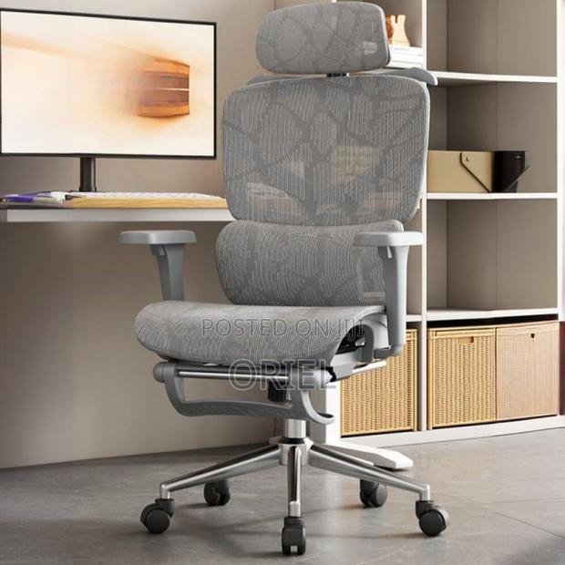 Modern Office Chair : White Executive Orthopedic Office Chair - thumbnail 5