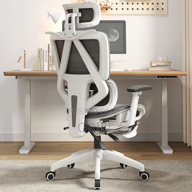 Modern Office Chair : White Executive Orthopedic Office Chair
