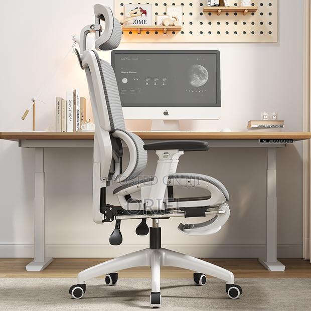 Modern Office Chair : White Executive Orthopedic Office Chair - thumbnail 8
