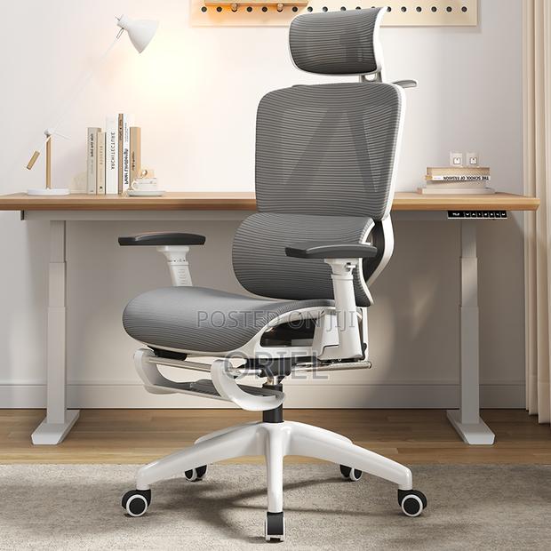 Modern Office Chair : White Executive Orthopedic Office Chair - thumbnail 9