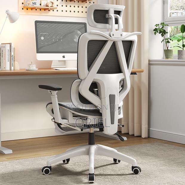 Modern Office Chair : White Executive Orthopedic Office Chair - thumbnail 11