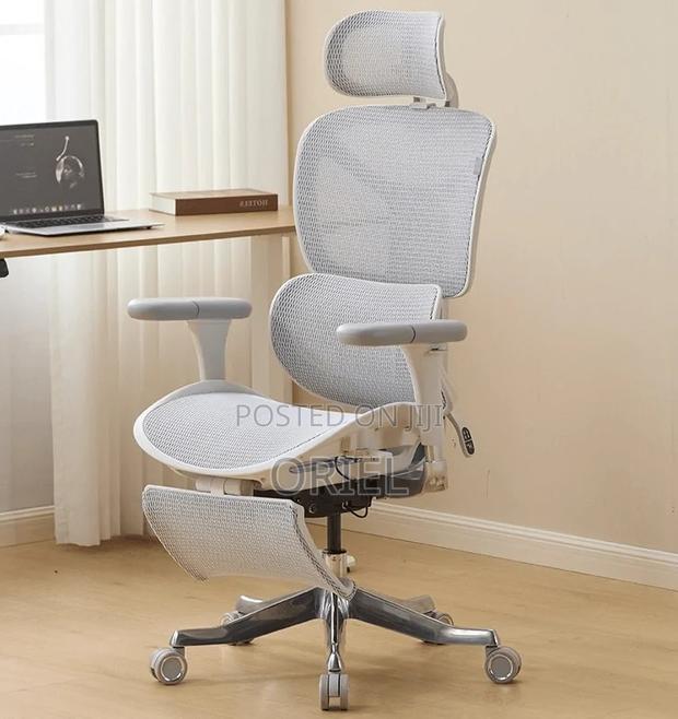 Modern Office Chair : White Executive Orthopedic Office Chair - thumbnail 12