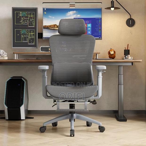 Modern Office Chair : White Executive Orthopedic Office Chair - thumbnail 16