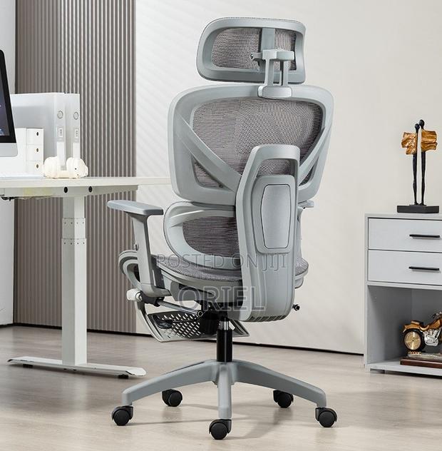 Modern Office Chair : White Executive Orthopedic Office Chair - thumbnail 17