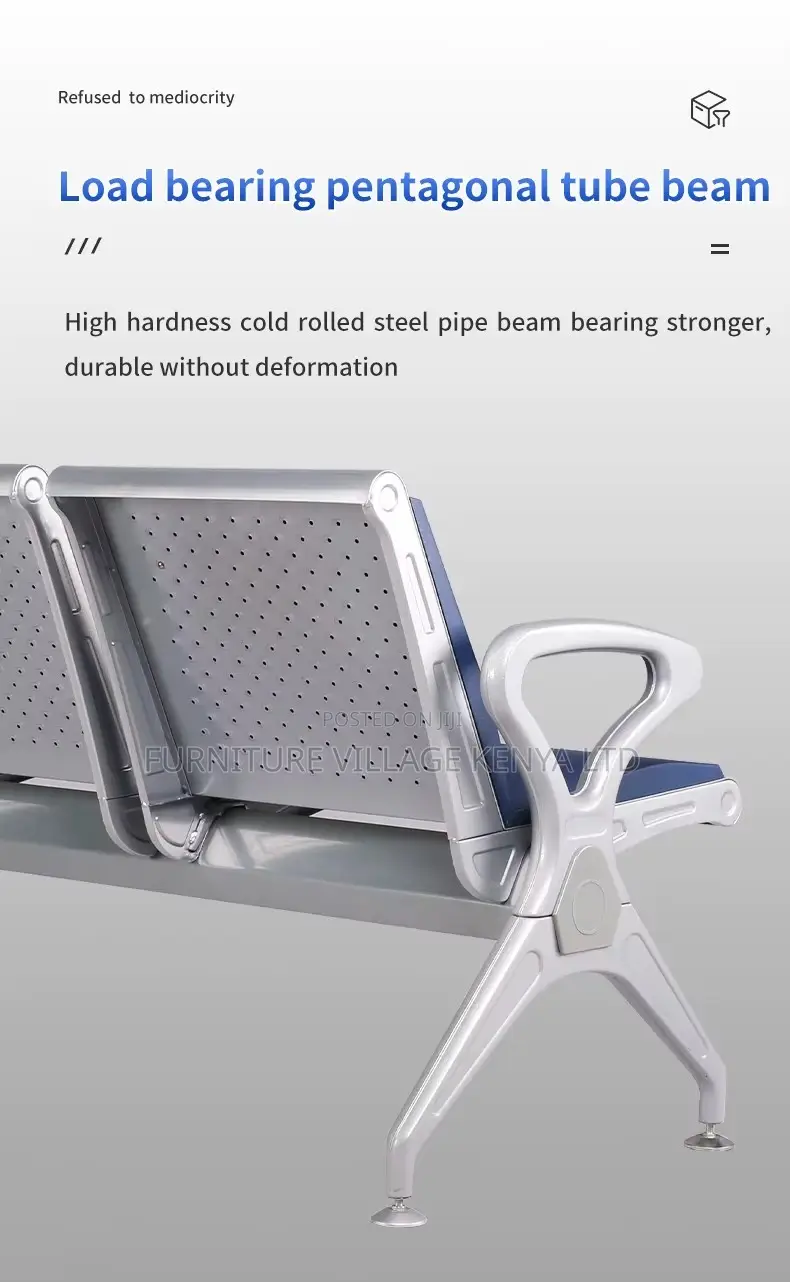 3-Seater Heavy Duty Arm Reception Visitor's Bench