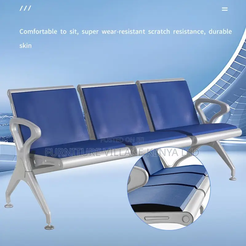 3-Seater Heavy Duty Arm Reception Visitor's Bench