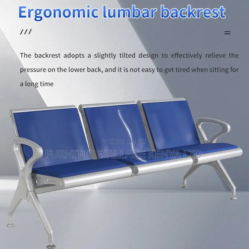 3-Seater Heavy Duty Arm Reception Visitor's Bench