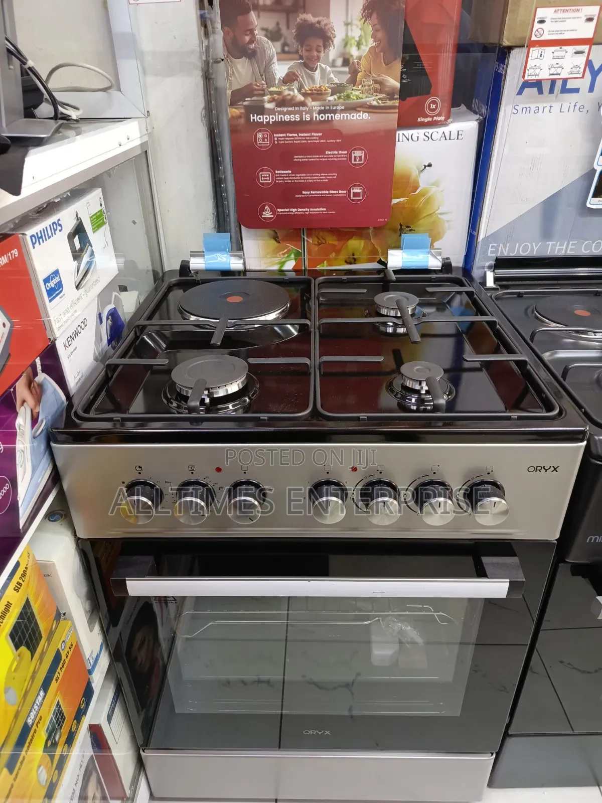 Oryx Standing Cooker 3gas 1electric Rapid Hotplate