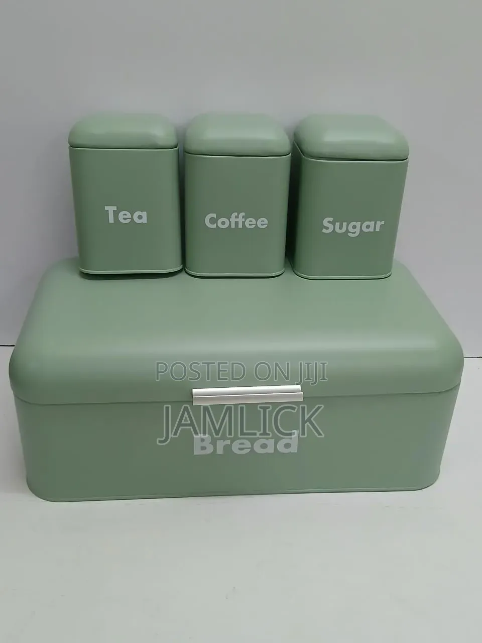 Elegant Bread Storage Bin + 3pcs Canisters Set - Bz
