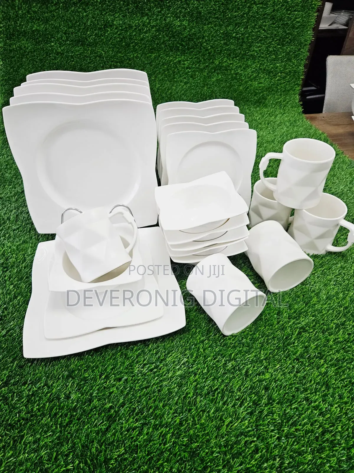 24pcs High Quality White Dinner Set