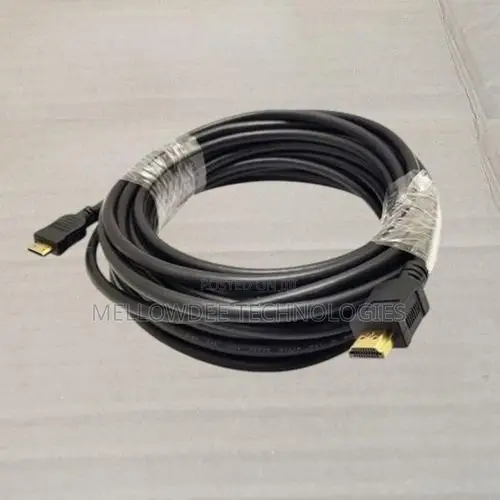 10 Meters Rubber Coated Black Hdmi Cable