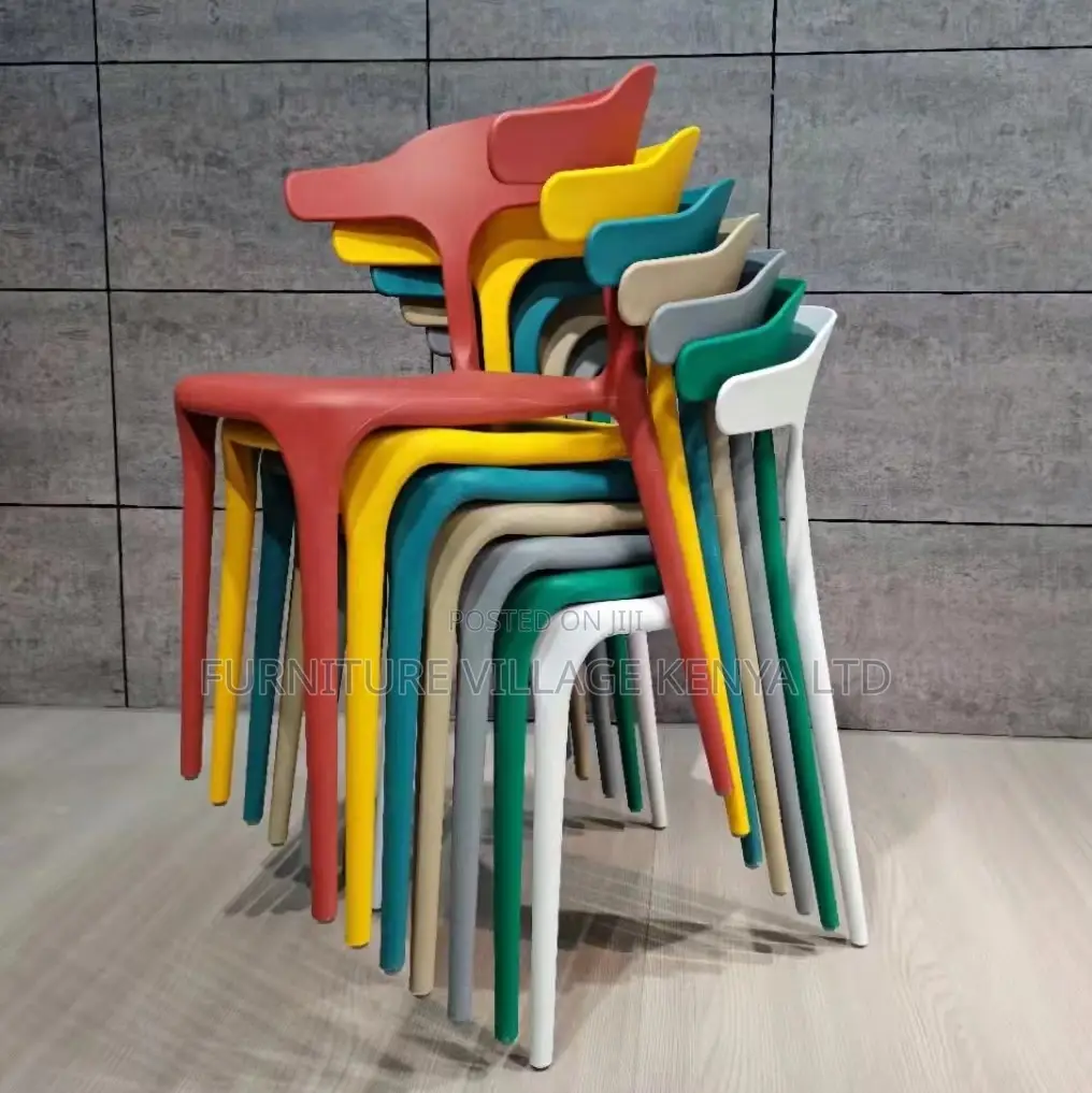 Armless Plastic Home Office Garden Chair