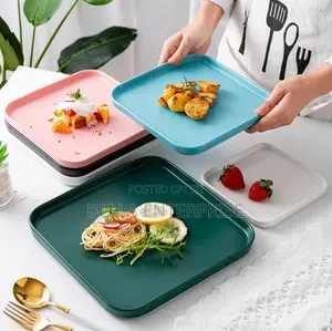 Square Ceramic Dish Porcelain Dessert Plate Steak Plates