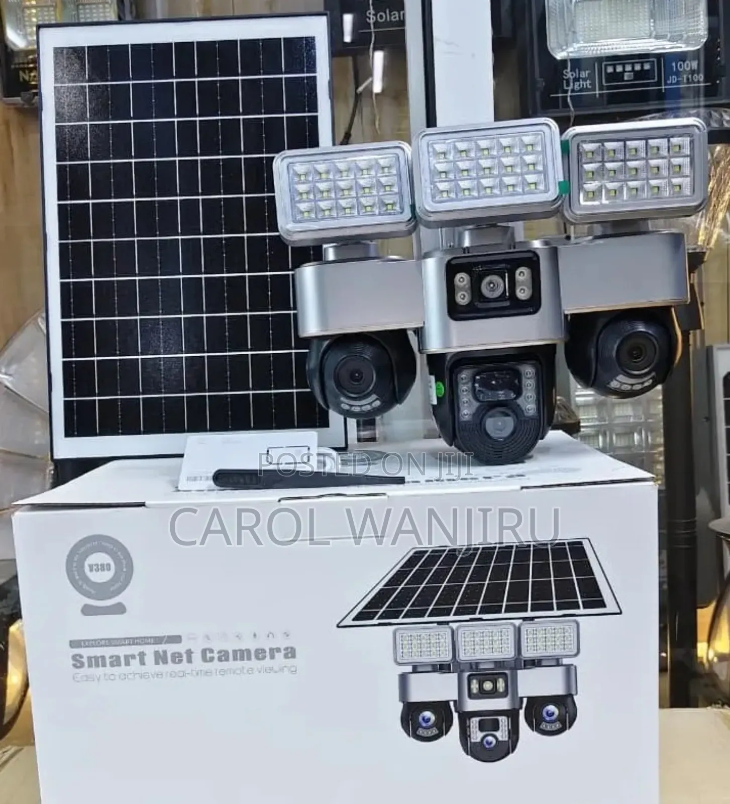 New 4g Triple Lens Solar PTZ Camera With Light