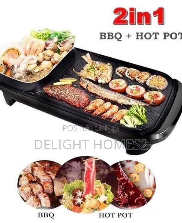 2-in-1 Electric Bbq Grill And Hot Pot-dav