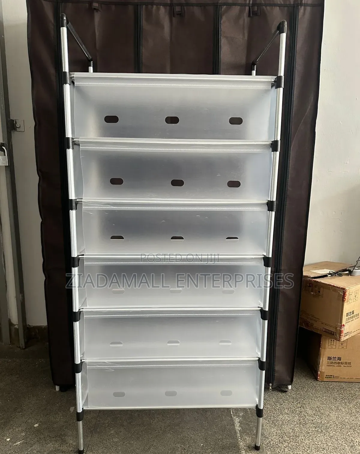 Shoe Rack ,Portable 7-Layer Dustproof Shoe Storage Rack for Organized