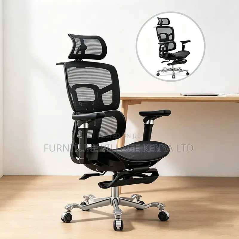 Full Mesh Ergonomic Executive Seat With Footrest