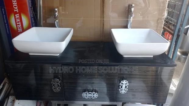 Modern Double Vanity Bathroom Set