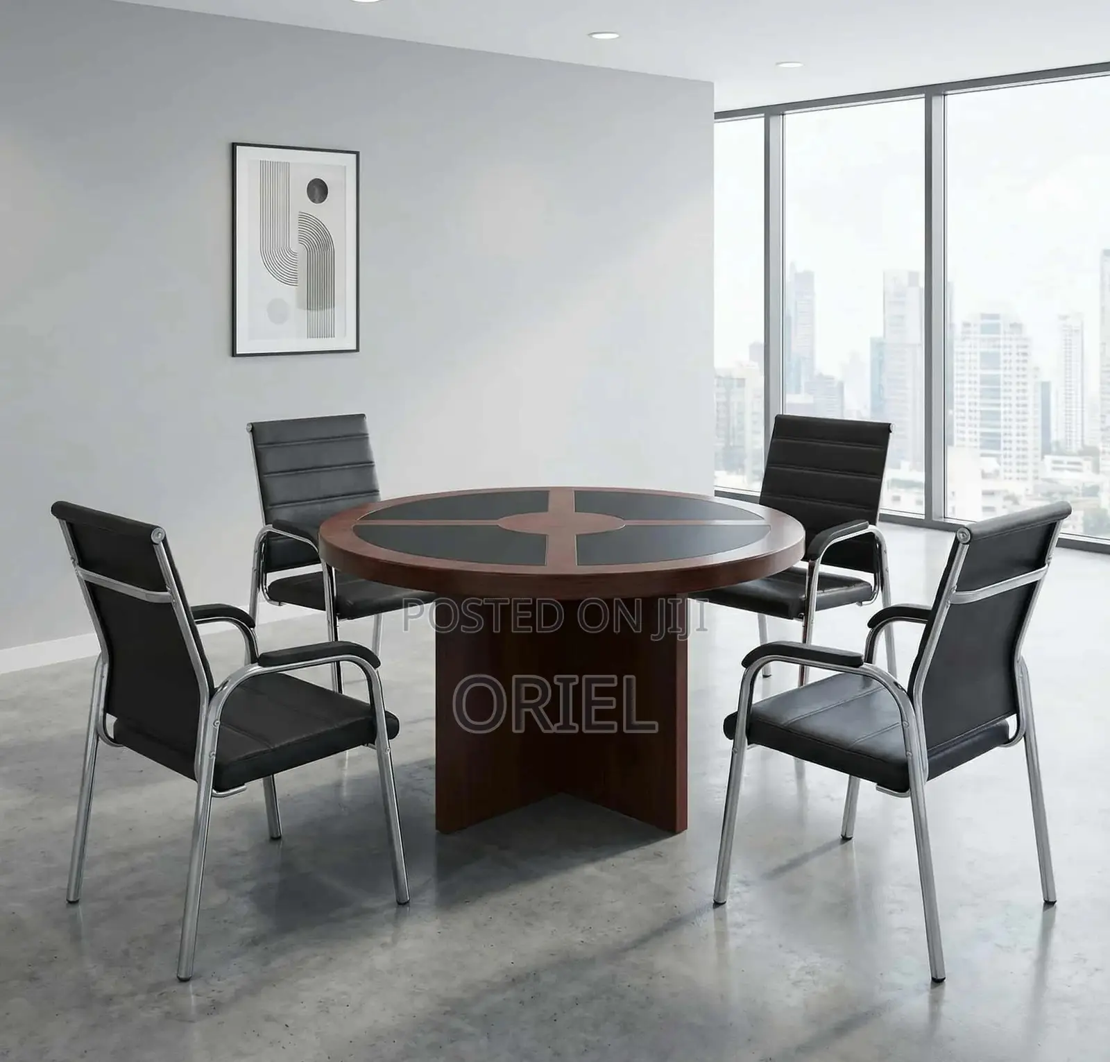 Modern Boardroom Table : 4-Seater Executive Meeting Table