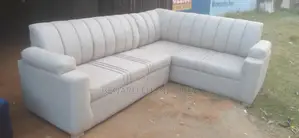 Grey L Shaped Seat