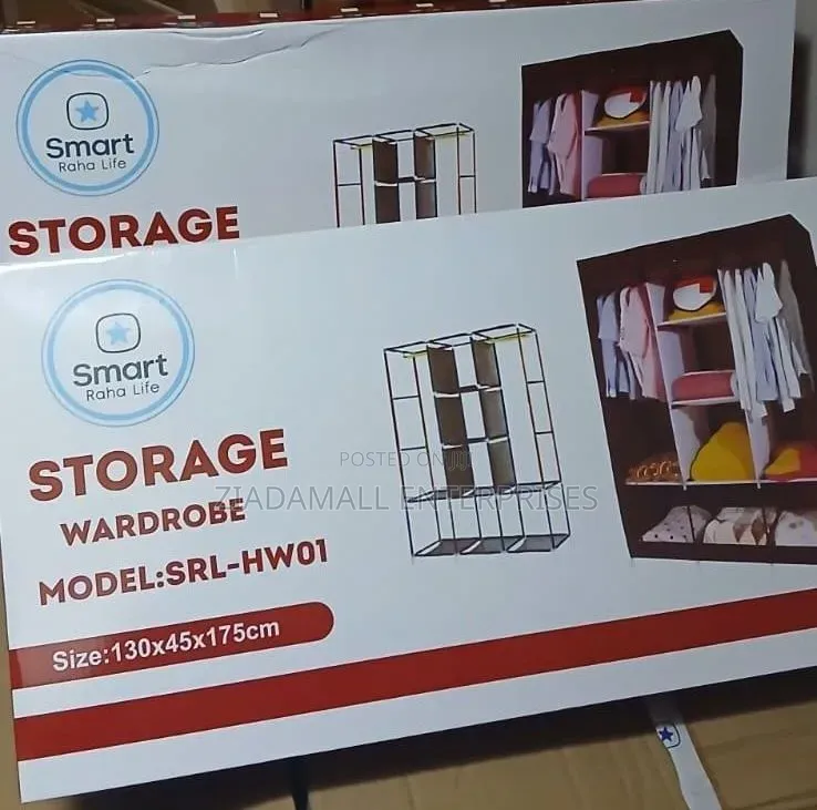 3-Column Portable Metallic Wardrobe Spacious Durable Storage Solution