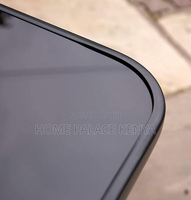 Outdoor Table: Square Black Mirror Glass Foldable Table - thumbnail 2