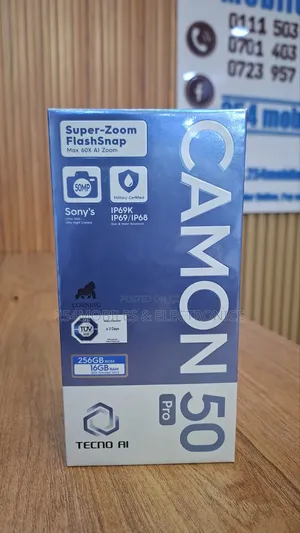 New Tecno Camon 50 Pro 256 GB Black