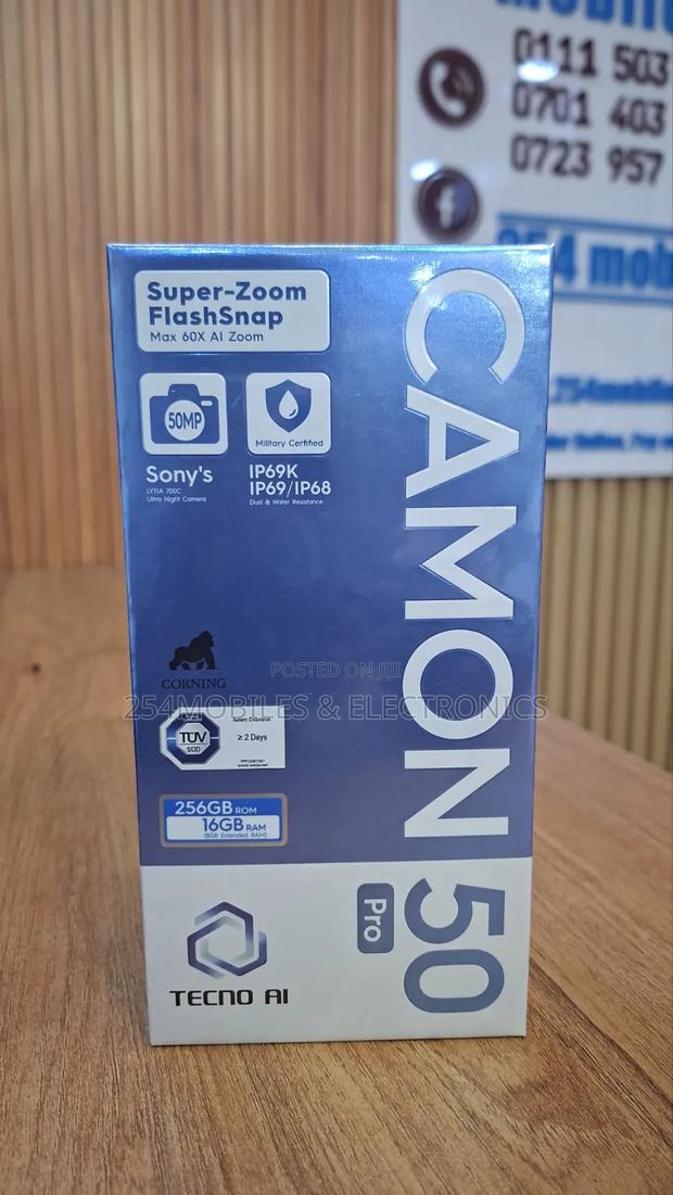 New Tecno Camon 50 Pro 256 GB Black - thumbnail 2