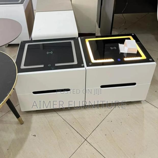 White/Black Side Bed Drawers