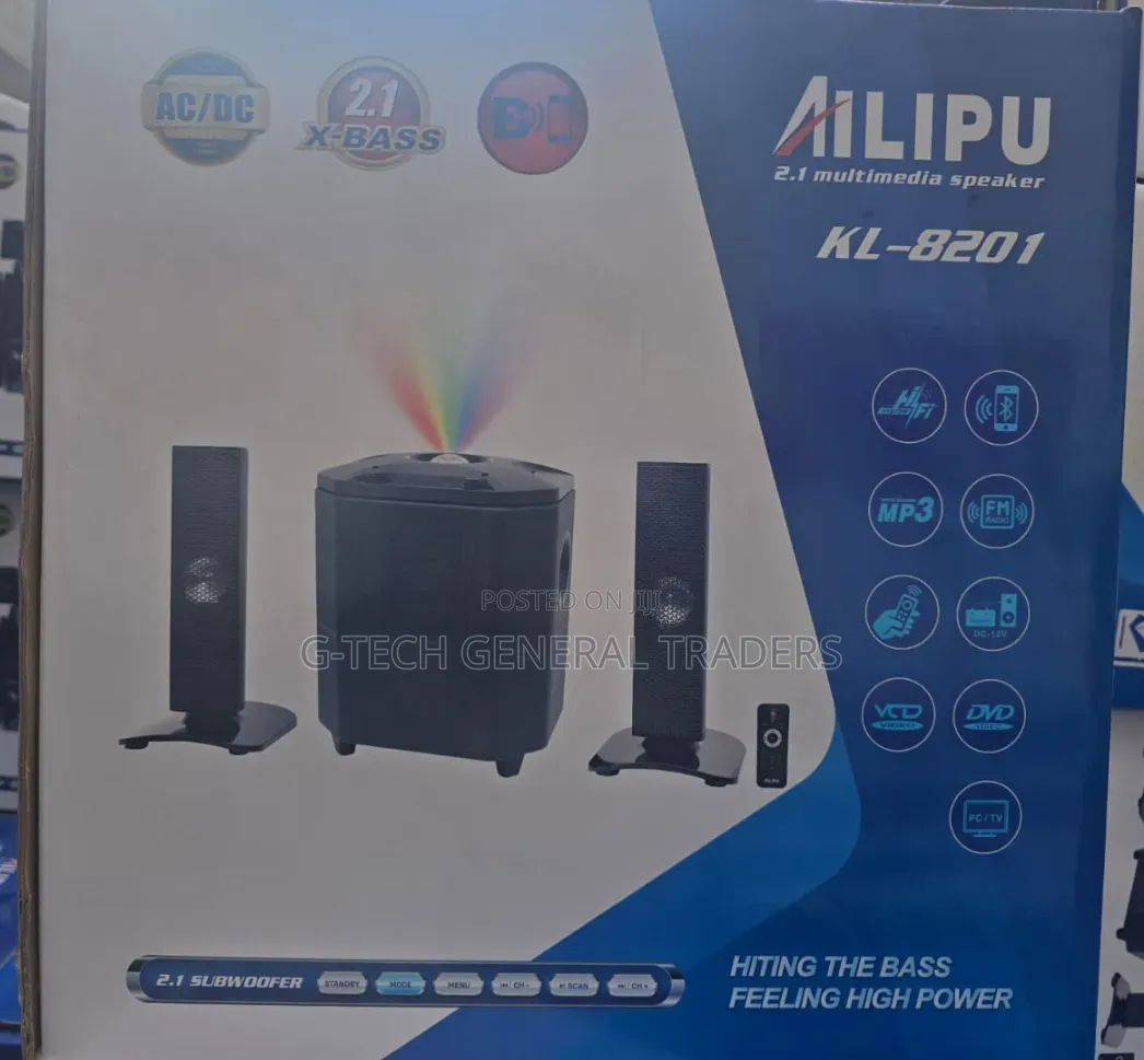 2.1ch Ailipu Mtungi Multimedia Speaker System With Bluetooth