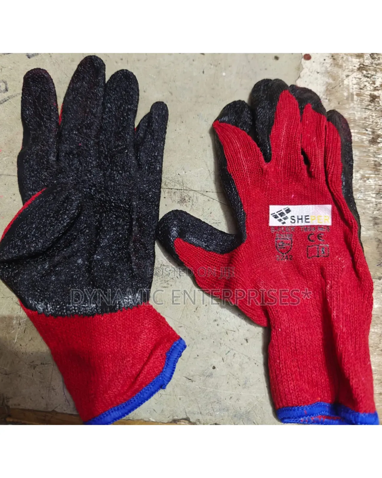 Diamond Grip Glove Red Black