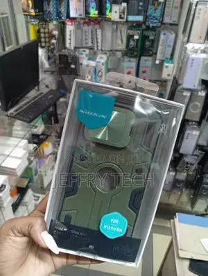 iPhone 15 Pro Max in Green Sliding Metal Cover