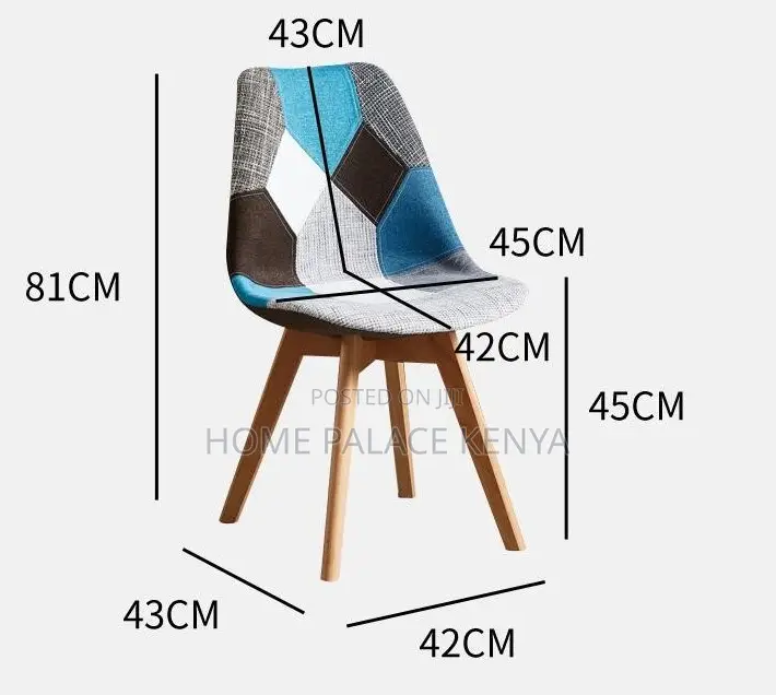 Dining Chair: Retro Patchwork Dining Chair Tulip Design