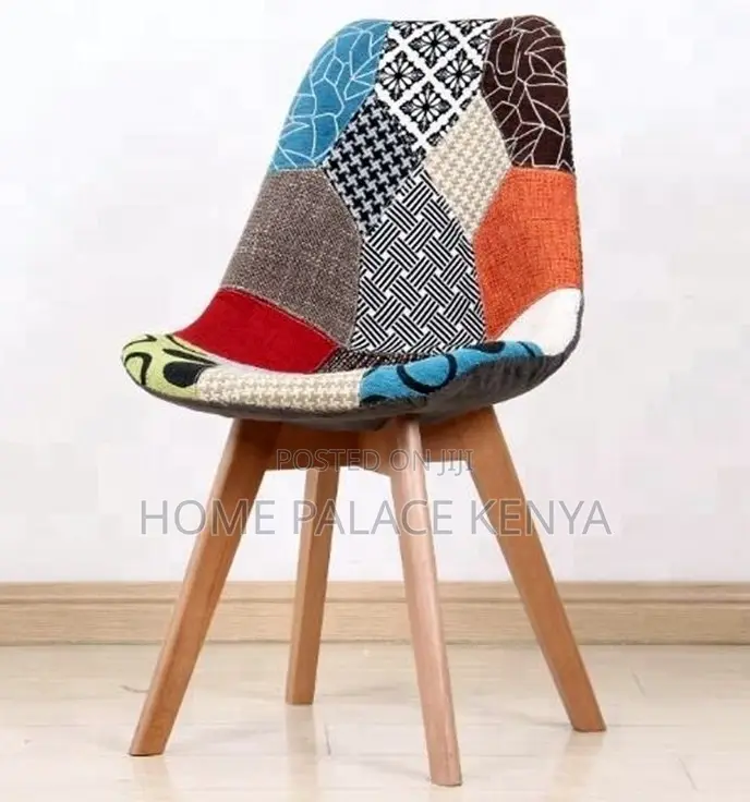 Dining Chair: Retro Patchwork Dining Chair Tulip Design