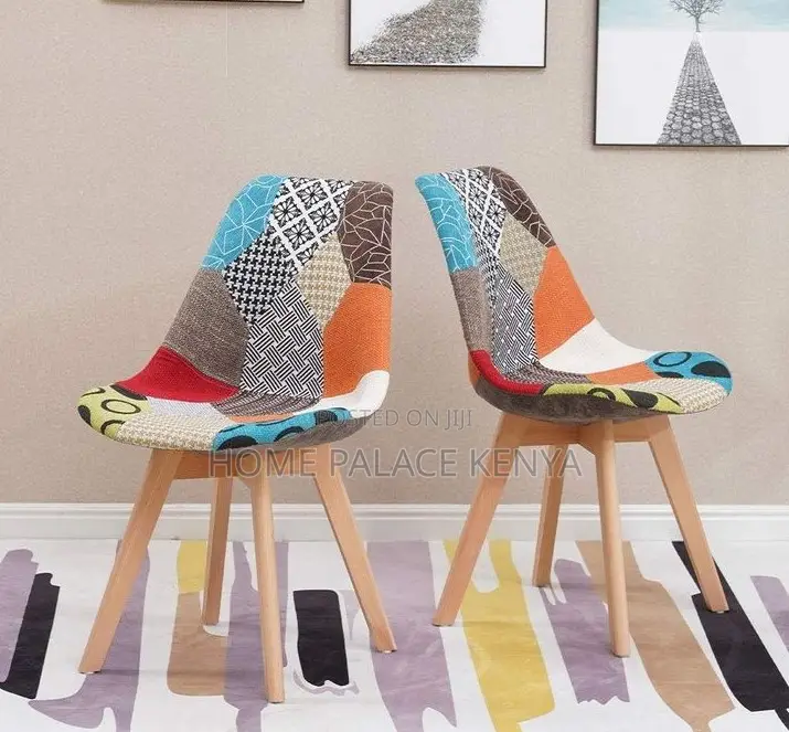 Dining Chair: Retro Patchwork Dining Chair Tulip Design