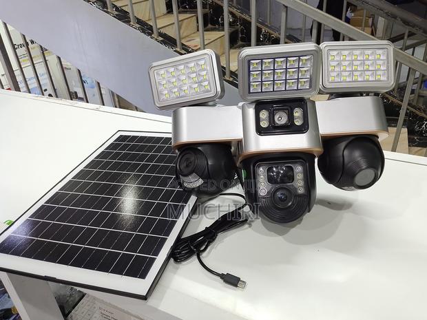V380 Vts30 Solar Floodlight 4g Triple Lens Simcard Camera