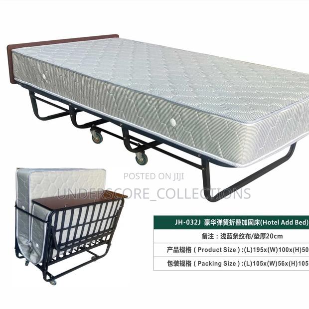 Rollaway Bed With 4′′ Mattress N 4 Wheels 4 Easy Movement195x95x40 Cm