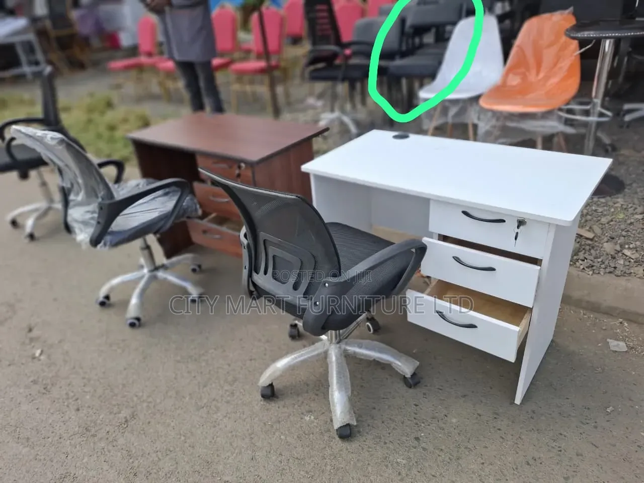 Affordable Office Desk/Study Table Mesh Chair (Each) Offers