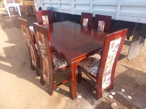 Brown and White Dinning Table