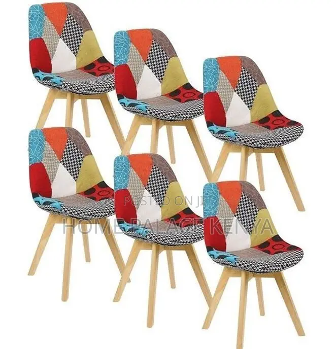 Dining Chair: Retro Patchwork Dining Chair Tulip Design