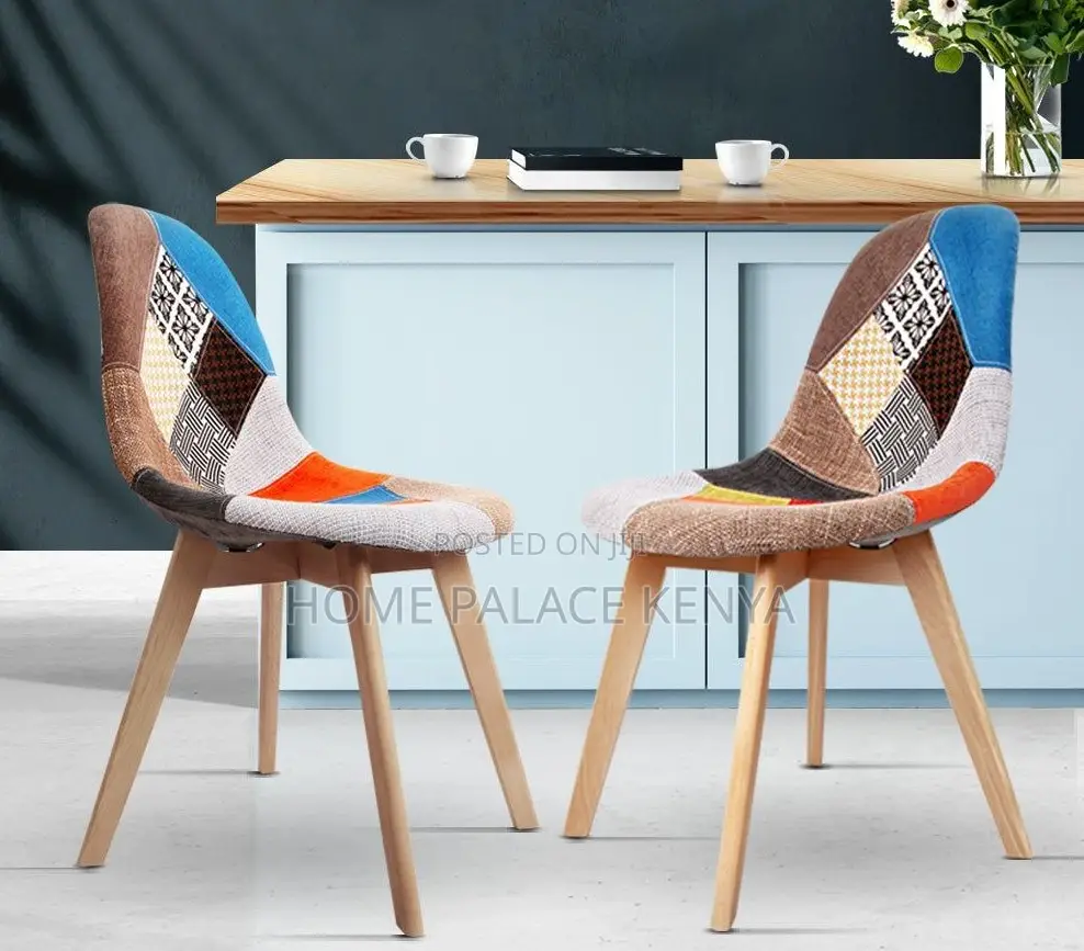 Dining Chair: Retro Patchwork Dining Chair Tulip Design
